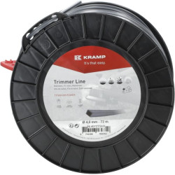 Žoliapjovės valas Ø 4 mm, 72 m, kvadratinis, titano Power, pilkas, Kramp NL4072TSKR