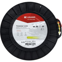 Žoliapjovės valas Ø 2,4 mm 439 m apvalus geltonas Kramp NL24439RKR