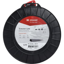 Žoliapjovės valas Ø 3 mm, 129 m, kvadratinis, titano Power, pilkas, Kramp NL30129TSKR