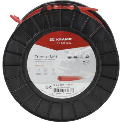 Žoliapjovės valas Ø 3,3 mm, 109 m, kvadratinis, raudonas, Kramp NL33109SKR