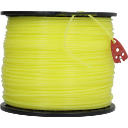 Žoliapjovės valas Ø 3 mm, 281 m, apvalus, geltonas, Kramp NL30281RKR