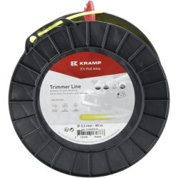Žoliapjovės valas Ø 3,3 mm, 90 m, apvalus, geltonas, Kramp NL3390RKR