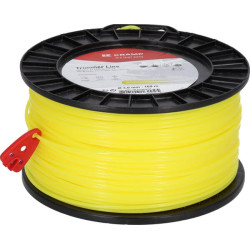 Žoliapjovės valas Ø 3 mm, 169 m, apvalus, geltonas, Kramp NL30169RKR