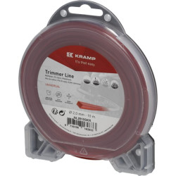 Žoliapjovės valas Ø 2 mm, 15 m, kvadratinis, raudonas, Kramp NL2015SKR