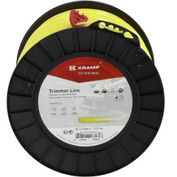 Žoliapjovės valas Ø 2,65 mm, 358 m, apvalus, geltonas, Kramp NL27358RKR