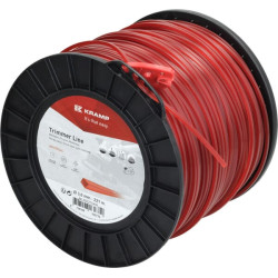 Žoliapjovės valas Ø 3 mm, 221 m, kvadratinis, raudonas, Kramp NL30221SKR