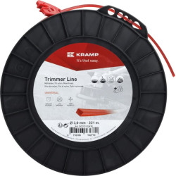 Žoliapjovės valas Ø 3 mm, 221 m, kvadratinis, raudonas, Kramp NL30221SKR