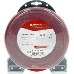 Žoliapjovės valas Ø 2,65 mm, 55 m, kvadratinis, raudonas, Kramp NL2755SKR