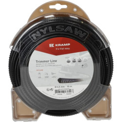 Žoliapjovės valas Ø 4,5 mm, 16 m, kvadratinis, Nylsaw, juodas, Kramp NL4516NKR