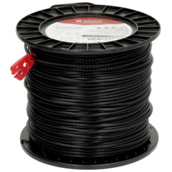 Žoliapjovės valas Ø 3 mm, 195 m, kvadratinis, Nylsaw, juodas, Kramp NL30195NKR