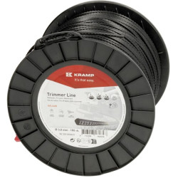 Žoliapjovės valas Ø 3 mm, 195 m, kvadratinis, Nylsaw, juodas, Kramp NL30195NKR