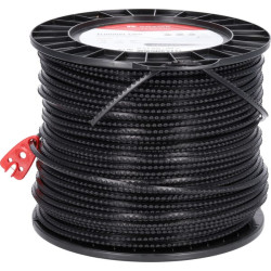 Žoliapjovės valas Ø 4,5 mm, 100 m, kvadratinis, Nylsaw, juodas, Kramp NL45100NKR