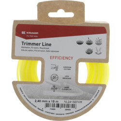 Žoliapjovės valas Ø2,4x15 m, apvalus, geltonas, Kramp Efficiency NL2415EFKR