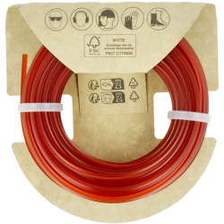 Žoliapjovės valas Ø2,65 mm 15 m, kvadratinis, raudonas, Kramp Efficiency NL26515SEFKR