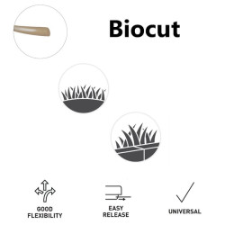 Žoliapjovės valas Ø2,4x15 m, apvalus Kramp Biocut Starch NL2415BIOKR