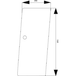 Case - IH 740 1989739C1N Durų stiklo viršutinė dalis