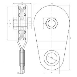 Skriemulys su šoniniais skydais 5t SRL-B 14 FW15995