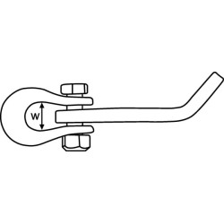 Kabliukas su kilpele G80 7-8 mm FW15003