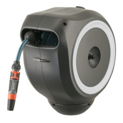 Sieninė žarnos dėžė RollUp S, 15 m, balta 1/2" su purkštuvu GA18602