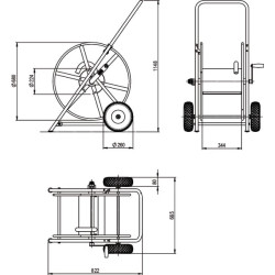 Žarnos vežimėlis Profi II AKS11530