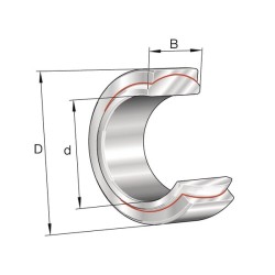 Case - IH JX1095C Maxxima GE25UKINA Radialinis sferinis slydimas guolis 25x42x20/16mm, INA/FAG