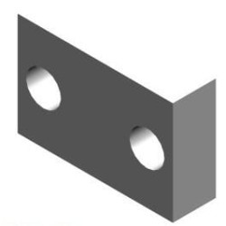 Distancinė plokštė 60x25x90 2xD203.1-60 Zn 44810022