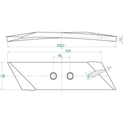 Apverčiamas kairysis smaigalys KK063090N