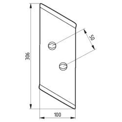 Apverčiamas dešinysis smailės formos smailės kraštas XL-XU 506094608