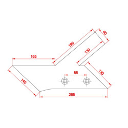 Steeno A90V/H125 kairysis norago kaltelis 30340001