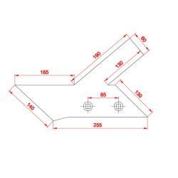 Steeno A90V/H125 dešinysis norago kaltelis 30340002
