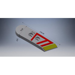 Norago kaltelis, kietmetalio, RH, tinka Kverneland KK053090SHCN