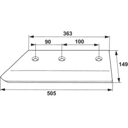 16 colių kairioji dalelė 172613N