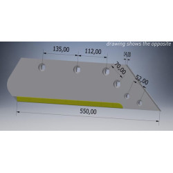 Dalis kairiarankio kietmetalio 622135CN