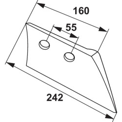 Nugriebimo noragas (sustiprintas) dešininis G&B 19114