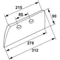 Ilgas kairysis priekinis noragas 19125