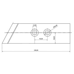 Kalafioro kaltelis, kietmetalio, dešinysis kraštas, tinka Rabe 27082801SHCN