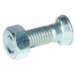 Plūgo varžtas M12x40 ovalus, 2 antgaliai + veržlė 1240COP025