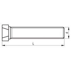 Kaištis TC 1/2"x 45 CL12.9 VI1105