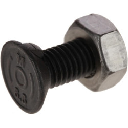 Plūgo varžtas ir veržlė M10x25, 1 antgalis DIN604 8.8 klasė 10251N