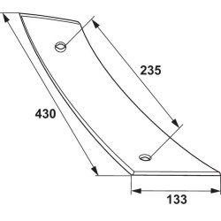 Plokščias blauzdinis dešinysis ESC G&B 173326