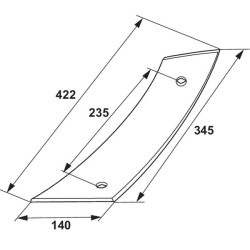 Kairysis plokščias blauzdos laikiklis E8HL IRONCARB G&B 173461