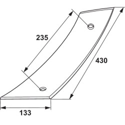 Kairysis plokščias ESC blauzdinis laikiklis G&B 173325