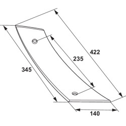 Blauzdos RH plokščia E8HL IRONCARB G&B 173462