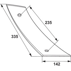 Blauzda RH plokščia E5H G&B 173476N