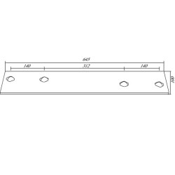 Apatinio krašto dešinysis galinis 650 mm KG-KS 1231643Z