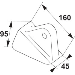 Nr. 3 kairysis/dešinysis plūgo kulnas 172381