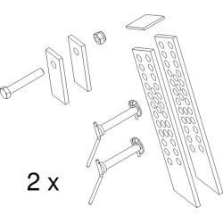 Plokštelė (12 mm) reguliuojamam komplektui kairiajam ir dešiniajam Evers 990211