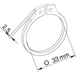Fiksavimo žiedo velenas 35x2,5 Evers 990212