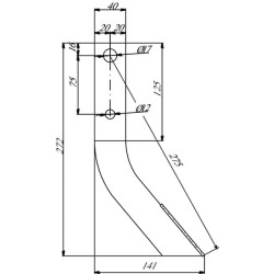 Vagotuvo dantys, kietmetalio, 40x10, ilgis 275, RRT4010A
