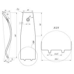 Guideplate 80/120 suitable for Mixin 234004N